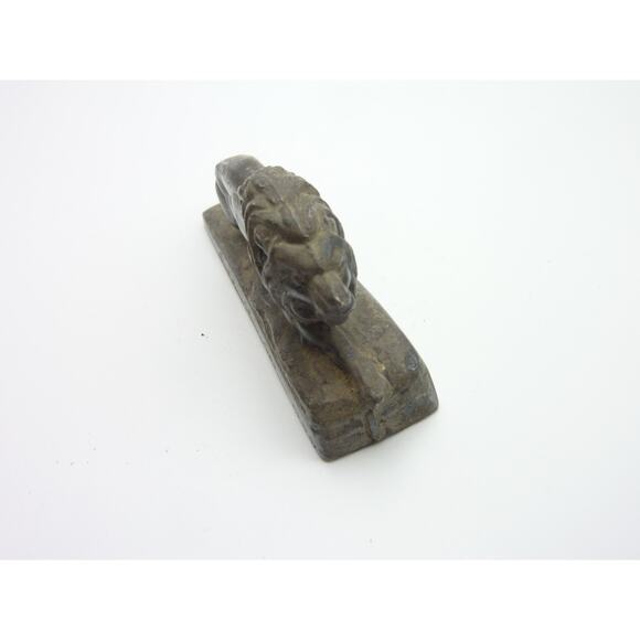 Vintage Lion Statue Metal Heavy - Picture 3 of 5